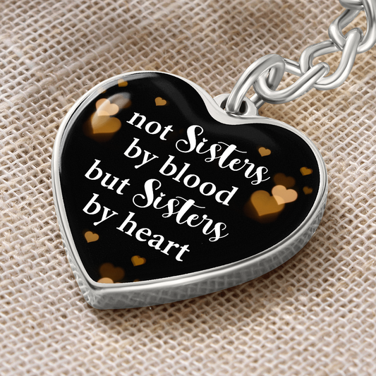For Friend - Unbiological Sister - Graphic Heart Keychain - Girlfriend - EID Gift