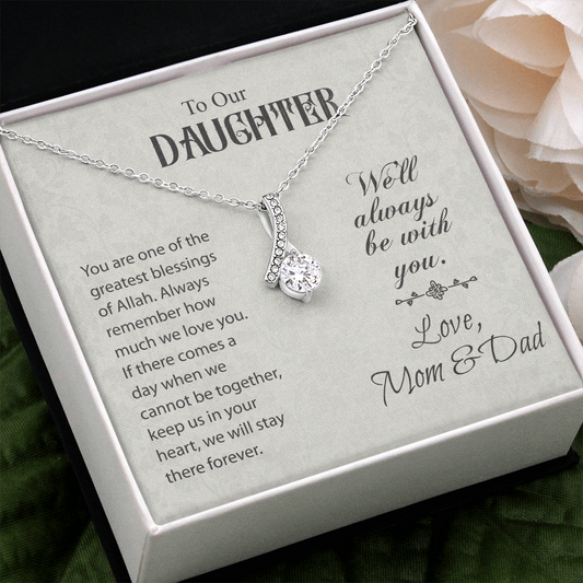To Our Daughter From Mom and Dad - EID Gift - Allure Beauty Necklace, Personalized EID Gift For Daughter, EID Gift For Young Woman