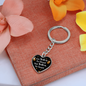 For Friend - Unbiological Sister - Graphic Heart Keychain - Girlfriend - EID Gift