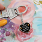 For Friend - Unbiological Sister - Graphic Heart Keychain - Girlfriend - EID Gift