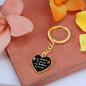 For Friend - Unbiological Sister - Graphic Heart Keychain - Girlfriend - EID Gift