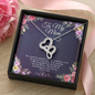 To My Mom - Personalized EID Gift, Double Hearts Necklace, Islamic Jewelry for Women, Eid Present, Islamic Necklace, Islamic Gifts for Her