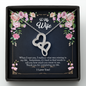To My Wife Double Hearts Necklace