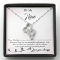 To My Niece From Aunt / Uncle- EID Gift - Double Hearts Necklace, Personalized EID Gift For Niece, EID Gift For Young Woman