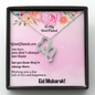 To My Unbiological Sister - EID Gift - Double Hearts Necklace - Best Friend Gift Jewelry