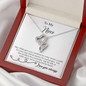 To My Niece From Aunt / Uncle- EID Gift - Double Hearts Necklace, Personalized EID Gift For Niece, EID Gift For Young Woman