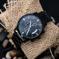 To My Friend Customizable Engraved Black Chronograph Watch