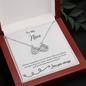 To My Niece From Aunt - EID Gift - Infinity Heart Necklace, Personalized EID Gift For Niece, EID Gift For Young Woman