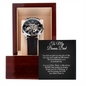 To My Bonus Dad - Father's Day Gift - Men's Openwork Watch with Mahogany Style Luxury Box