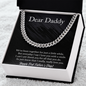 Dear Daddy - Father's Day Gift - Cuban Link Chain