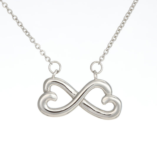 To My Niece From Aunt - EID Gift - Infinity Heart Necklace, Personalized EID Gift For Niece, EID Gift For Young Woman