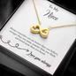 To My Niece From Aunt - EID Gift - Infinity Heart Necklace, Personalized EID Gift For Niece, EID Gift For Young Woman