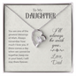 To My Daughter From Dad - EID Gift - Forever Love Necklace, Personalized EID Gift For Daughter, EID Gift For Young Woman