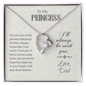 To My Princess From Dad - EID Gift - Forever Love Necklace, Personalized EID Gift For Daughter, EID Gift For Young Woman