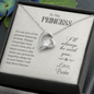 To My Princess From Baba- EID Gift - Forever Love Necklace, Personalized EID Gift For Daughter, EID Gift For Young Woman