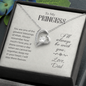 To My Princess From Dad - EID Gift - Forever Love Necklace, Personalized EID Gift For Daughter, EID Gift For Young Woman