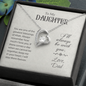 To My Daughter From Dad - EID Gift - Forever Love Necklace, Personalized EID Gift For Daughter, EID Gift For Young Woman