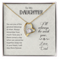 To My Daughter From Dad - EID Gift - Forever Love Necklace, Personalized EID Gift For Daughter, EID Gift For Young Woman