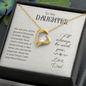 To My Daughter From Dad - EID Gift - Forever Love Necklace, Personalized EID Gift For Daughter, EID Gift For Young Woman