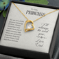 To My Princess From Dad - EID Gift - Forever Love Necklace, Personalized EID Gift For Daughter, EID Gift For Young Woman