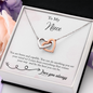 To My Niece From Aunt / Uncle- EID Gift - Interlocking Hearts Necklace, Personalized EID Gift For Niece, EID Gift For Young Woman