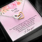 To My Mom - Interlocking Hearts Necklace