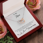 To My Niece From Aunt / Uncle- EID Gift - Interlocking Hearts Necklace, Personalized EID Gift For Niece, EID Gift For Young Woman