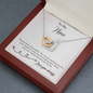To My Niece From Aunt / Uncle- EID Gift - Interlocking Hearts Necklace, Personalized EID Gift For Niece, EID Gift For Young Woman